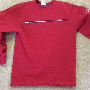 Men’s Red Tommy Hilfiger Long Sleeve Tee